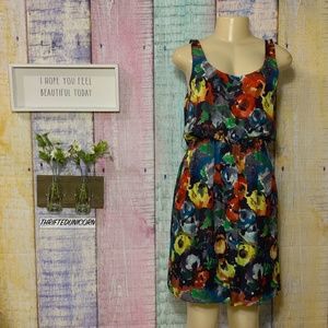 Alice + Olivia Floral Stretch Tank Draped Dress